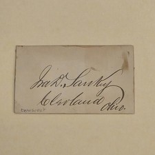 Ira D Sankey Signed 1800s Gospel Composer Autograph Singer Auto Dwight L Moody  picture