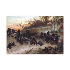 Alphonse Marie De Neuville (1835-1885) Defence of Longboyau's - Canvas Wall Art picture