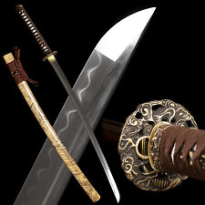 Katana Samurai Sword Real T10 Steel Clay Tempered 41