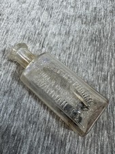 Vintage Livingston's Pharmacy Medicine Bottle Savannah GA Clear Glass Embossed picture