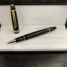 Luxury 149 Series Bright Black + Gold Clip 0.7mm Rollerball Pen picture