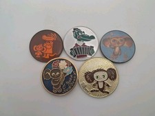 Cheburashka Badges Soviet Cartoon Badge Vintage Pin Pinback Collectible USSR picture