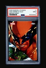 Topps 2025 Marvel Studios Chrome Reflections #1 Wolverine & Hulk PSA 9 picture