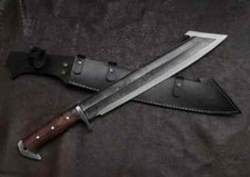 Custom Handmade Carbon Steel Blade Tactical Machete Sword| Hunting Sword Camping picture