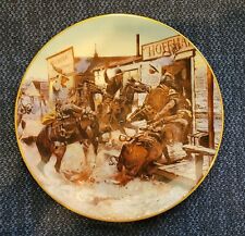 GORHAM FINE CHINA PLATE WILD WEST SERIES ARTIST CHARLES RUSSELL COLLECTIBLE picture