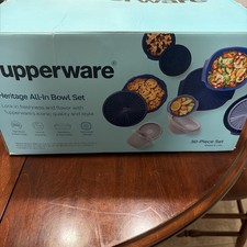 Brand New Tupperware Heritage Collection 30 Piece Food Storage Set - BLUE picture