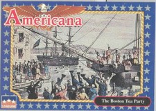 THE BOSTON TEA PARTY #179 😀 1992 Americana Historical Collectible Trading Card picture