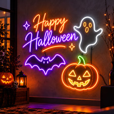 Custom Personalized Neon LED Light Sign, Halloween Party Room Wall Decor Display picture