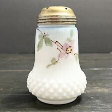 VTG Victorian Milk Glass  Sawtooth Thin Line Painted Sugar Shaker or Muffineer picture