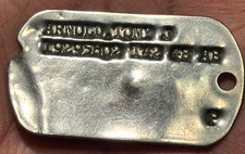 WWII 1942 & 1948 Army Dog Tag T42 48 picture