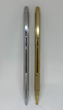 Vintage Lot of 2 Centennial Twist Ballpoint Pens One Chrome and One Goldtone EXC picture