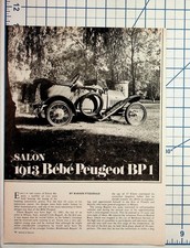 1969 Road & Track Magazine Article 1913 Bébé Peugeot Car History 5-Page Spread picture