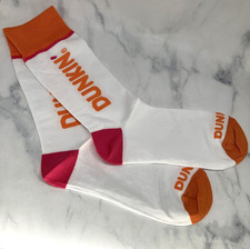 New Dunkin RARE Socks WHITE One Size Fits All ***FREE GIFT W/PURCHASE*** picture