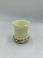 Anqtiue Custard Glass Ring Band Toothpick Holder Glows  picture