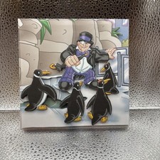 Custom Shadowboxes 5x5 DC The Penguin  White Frame Hang Easel picture