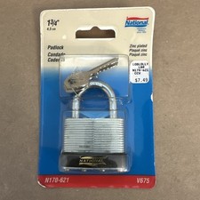 National Padlock V675 N170-621 5 Pin Tumbler NIP NOS  picture