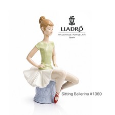 Lladro #1360 Laura Sitting Ballerina figurine, retired, Juan Huerta, mint, 9