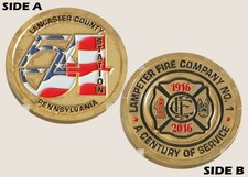 Lampeter Fire Company No.1 Station 54 Centennial 1916-2016 Challenge Coin  3#C picture