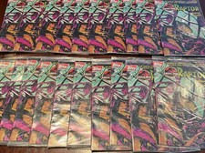 Lot Of 20 NEW CELLO WRAPPED VTG Jurassic Park Raptor #2. W/CARDS Topps Comics picture