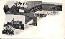 c1900 Multiview Hotel Arcadia & Long Wharf Santa Monica California CA UDB Postca picture