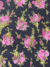 Vtg Cotton Fabric 5 Yd x 36