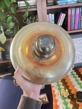 Pyrex marigold carnival glass “sombrero” electric insulator cap GUVC stamped picture