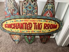 Disney Enchanted Tiki Room Wall Sign - Wood Replica - 28”x23.5” Disneyland ~NIB~ picture