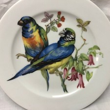 Vintage Golden Crown E and R Porcelain Bird Plate Bavaria picture