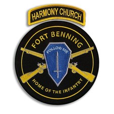 HARMONY CHURCH Infantry Embroidered Tab - With Large Home of the Infantry patch picture