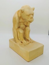 Antique Genuine TECO Art Sculpture/ Bookend Gargoyle; Rare Matte Cream 1905; 7