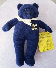 Vintage Notre Dame College Mascot Stuffed Animal Bear Navy picture