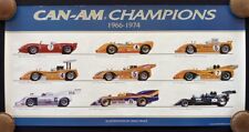 1966-1974 Can-Am Champions Poster McLaren Lola Porsche 917 Shadow DN4 PENCE picture