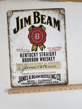 Jim bean Whiskey Cocktail  Metal Beer Sign Vintage Style  Bottle 16x12 picture