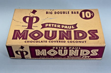 Vintage Peter Paul Mounds & Almond Joy Candy Bar Empty  Display Box Advertising picture
