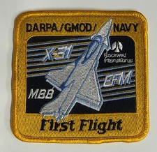 Vtg Rockwell MBB X-31 First Flight Test Team Patch Original 1990 Palmdale 4x4 picture