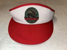 vintage Moosehead Beer Canadian Lager visor hat cap red promo canada moose head picture