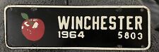 1964 Winchester Virginia  License Plate Topper, Issue #5803, Nice Red Apple picture