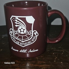 Vintage Grissom ARB Indiana 434th Air Refueling Wing Coffee Mug Maroon Military picture