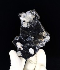Natural Apophyllite Crystals On Black Chalcedony Minerals Specimen #S399 picture