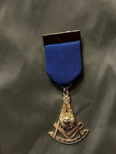 Past Master with Square Jewel Ribbon Pin Masonic Freemason Fraternity NEW picture