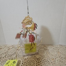 Karen Rossi Silvestri Fanciful Flights Bargain Shopper Ornament NIB Vintage 2000 picture