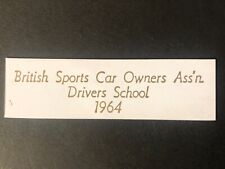 BSCOA British Sports Car Owners Assc 1964 Drivers School Auto Racing Wall Plaque picture