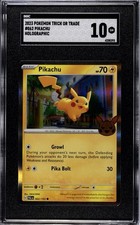 2023 Pokemon Trick Or Trade #062 Pikachu Holographic SGC 10 GEM MINT LOW POP picture