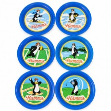 1981 Hamm's Beer Bear Metal Coasters Set of 5 Vintage Sports Olympia Brewing picture