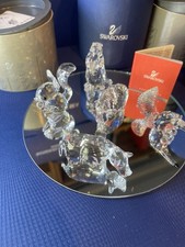 swarovski asstd animals,ant eater,beaver,squerrel,hippo&rhino,mint,boxes&certifs picture