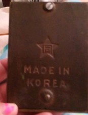 Picture frame Korean war era HEAVY brass vintage Korean War Vet PicsNot Included picture