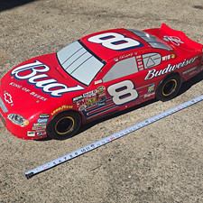 Budweiser NASCAR #8 Dale Earnhardt Jr. Race Car Shaped Sign Collectible picture