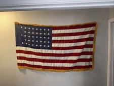 38-star historical US flag with gold fringe and a pole hem picture