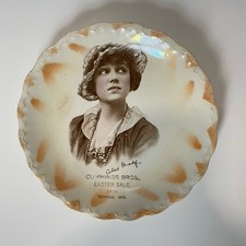 Antique 1920 Alice Brady Advertising Plate Cummings Bros Easter Sale Gower MO picture