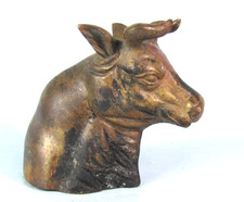 Vintage Metal Bull Head Figural Bottle Opener Barware Desktop Cow Figurine picture